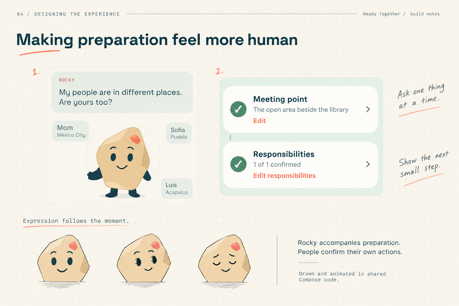 Rocky and the design decisions that make preparation feel more human